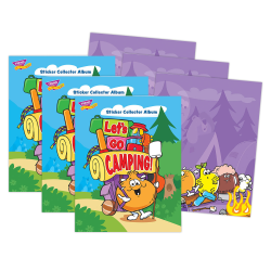 TREND Sticker Collector Albums, Large, Let's Go Camping, Bundle Of 3 Albums