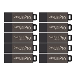 Centon DataStick Pro USB 2.0 Flash Drives, 32GB, Gray, Pack Of 10 Flash Drives