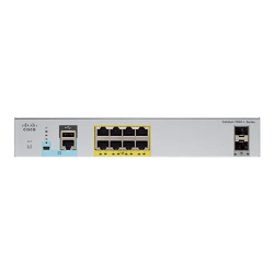 Cisco Catalyst 2960L-SM-8PS - Switch - L3 - smart - 8 x 10/100/1000 (PoE+) + 2 x Gigabit SFP (uplink) - desktop, rack-mountable - PoE+ (67 W)