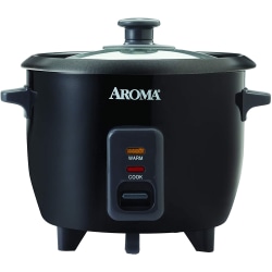 Aroma ARC-363-1NGB 6-Cup Pot Style Rice Cooker, Black