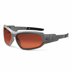 Ergodyne Skullerz® Safety Glasses, Loki, Polarized, Matte Gray Frame, Copper Lens