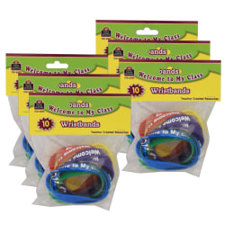 Teacher Created Resources Wristbands, Welcome to My Class, 10 Wristbands Per Pack, Set Of 6 Packs