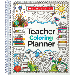 Scholastic Teacher Coloring Planner, 9" x 11"