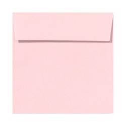 LUX Square Envelopes, 5 1/2" x 5 1/2", Peel & Press Closure, Candy Pink, Pack Of 250
