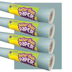 Teacher Created Resources Better Than Paper Bulletin Board Rolls, 4' x 12', Stone Blue, Set Of 4 Rolls