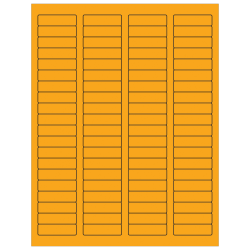 Tape Logic® Permanent Labels, LL170OR, Rectangle, 1 3/4" x 1/2", Fluorescent Orange, Case Of 8,000