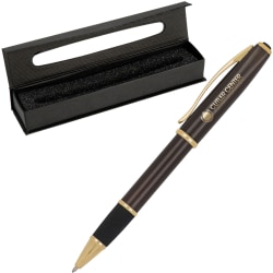 Custom Briarwood Executive Pen With Gift Box, 1.0 mm Point Size, Gray Barrel/Black Ink