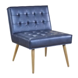 Ave Six Amity Tufted Accent Chair, Sizzle Azure/Silver