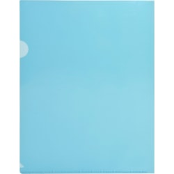 Sparco Transparent File Holders, Letter Size, Blue, Pack Of 10