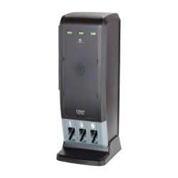 Dixie Ultra® Smartstock® Series-T Tri-Tower Cutlery Dispenser, DUSSTDSP3, 10.53"L x 12.74"W x 29"H, Black, Holds 390 Utensils, 1 Dispenser