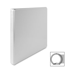 Sparco Premium View 3-Ring Binder, 1/2" Round Rings, 96% Recycled, White