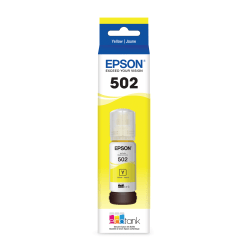 Epson® 502 EcoTank® Yellow High-Yield Ink Bottle, T502420-S