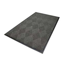 M+A Matting Waterhog Max Diamond Classic Floor Mat, 4'H x 6'W, Gray Ash