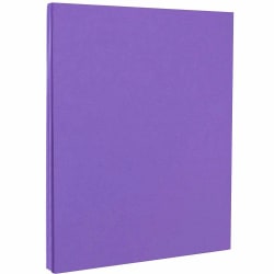 JAM Paper® Card Stock, Violet Purple, Letter (8.5" x 11"), 65 Lb, Pack Of 100