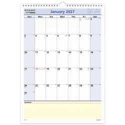 AT-A-GLANCE® QuickNotes® 2027 Monthly Desk Wall Calendar, Medium, 12" x 17"