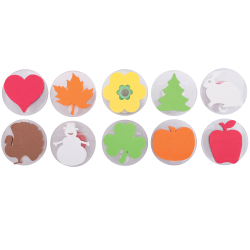READY 2 LEARN Giant Stampers, Holiday Shapes, Set Of 10
