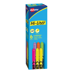Avery Hi-Liter Pen Style Highlighter - Chisel Point Style