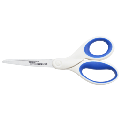 Westcott® Titanium Bonded Non-Stick Scissors, 7", Pointed, Blue/White