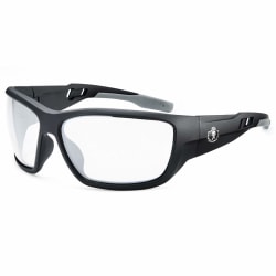 Ergodyne Skullerz® Safety Glasses, Baldr, Anti-Fog, Matte Black Frame, Clear Lens