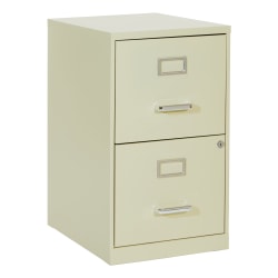 Office Star™ 20"D Vertical 2-Drawer Locking File Cabinet, Tan