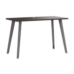 WorkPro Motiva 48"W Modern Office Desk With Metal Legs, Storm Gray, Installation Included