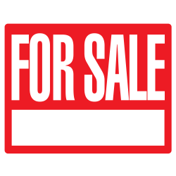 COSCO® Sign And Stake Kit, For Sale, 19" x 15", Red/White