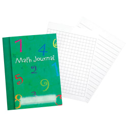 Learning Resources® Math Journals, 7" x 9", 32 Sheets (16 Pages), Assorted Colors, Pack Of 10