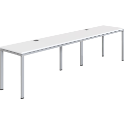 Boss Office Products Simple System Workstation Double Desks, 30"H x 96"W x 24"D, White