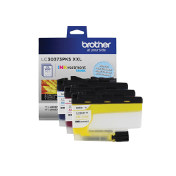 Brother® LC3037 Cyan; Magenta; Yellow Super-High-Yield Ink Cartridges, Pack Of 3, LC30373PKS