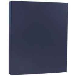 JAM Paper® Card Stock, Navy Blue, Letter (8.5" x 11"), 100 Lb, Pack Of 50