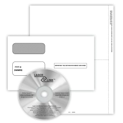 ComplyRight® 1099-MISC Recipient Copy Only Tax Form Set, Blank without Backer, 3-Part, 2-Up, with Envelopes & LaserLink Software, Pack of 50