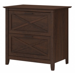 Bush Business Furniture Key West 30"W Lateral 2-Drawer File Cabinet, Bing Cherry, Standard Delivery