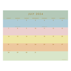 2024-2025 TF Publishing Academic Medium Monthly Desk Pad Blotter, 12" x 17", Super, July To June