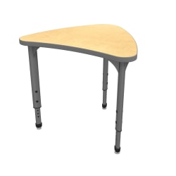 Marco Group Apex™ Series Adjustable Chevron 30"W Student Desk Student Desk, Fusion Maple/Gray