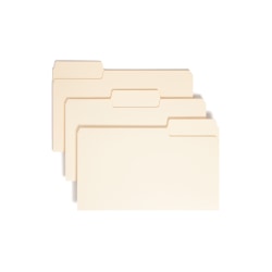 Smead® SuperTab® Heavyweight File Folders, Legal Size, 1/3 Cut, Manila, Box Of 50