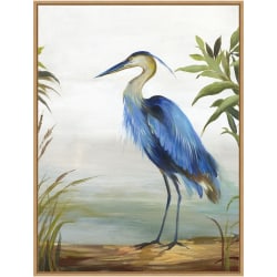 Amanti Art Blue Heron by Aimee Wilson Framed Canvas Wall Art Print, 30"H x 23"W, Maple
