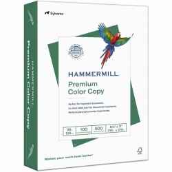 Hammermill® Color Multi-Use Printer & Copy Paper, 1 Ream, White, Letter (8.5" x 11"), 500 Sheets Per Ream, 32 Lb, 100 Brightness