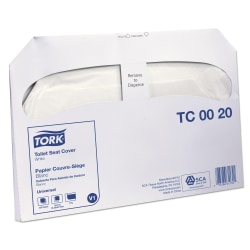 Tork® Toilet Seat Covers, 14 1/2" x 17", White, Carton Of 20