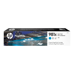 HP 981X Cyan High-Yield Ink Cartridge, L0R09A