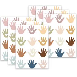 Teacher Created Resources Mini Accents, Everyone Is Welcome Helping Hands, 36 Pieces Per Pack, Set Of 6 Packs