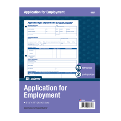 Adams® Application for Employment, Pack Of 2