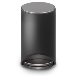 Joseph Joseph 10-Liter Pedal Step Can, 17-5/8"H x 10-1/4"W x 10-1/2"D, Black