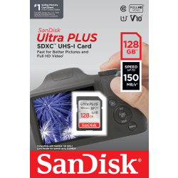 SanDisk® Ultra Extreme PLUS Secure Digital Speed Bump Memory Card, 128GB