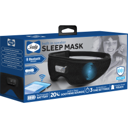 Sealy SL-HW-SN-110-BK Sleep Mask With Bluetooth® Earphones, 6"H x 9’W x 2"D, Black