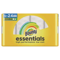 Bounty® Essentials Select-A-Size Kitchen Roll Paper Towels, 2-Ply, 108 Sheets/Roll, 12 Rolls/Carton