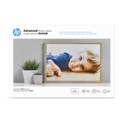 HP Advanced Photo Paper for Inkjet Printers, Glossy, 13" x 19", 66 Lb., Pack Of 20 Sheets (CR696A)