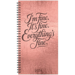 2026 Willow Creek Press Weekly/Monthly Spiral Pocket Planner, 3-1/2" x 6-1/2", Everything Is Fine, January To December, 58428