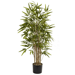 Nearly Natural Twiggy Bamboo 42"H Plastic Tree With Pot, 42"H x 26"W x 26"D, Green