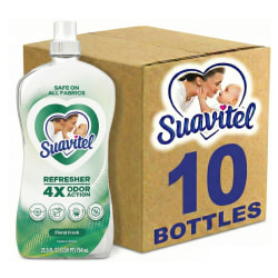 Suavitel Refresher Fabric Rinse, Floral Fresh Scent, 25.5 Oz, Case Of 10 Bottles