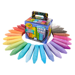 Crayola Glitter Chalk, Assorted Colors, Pack Of 24 Chalk Pieces